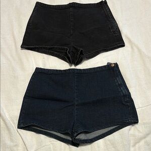Classic Black Denim Women's Shorts